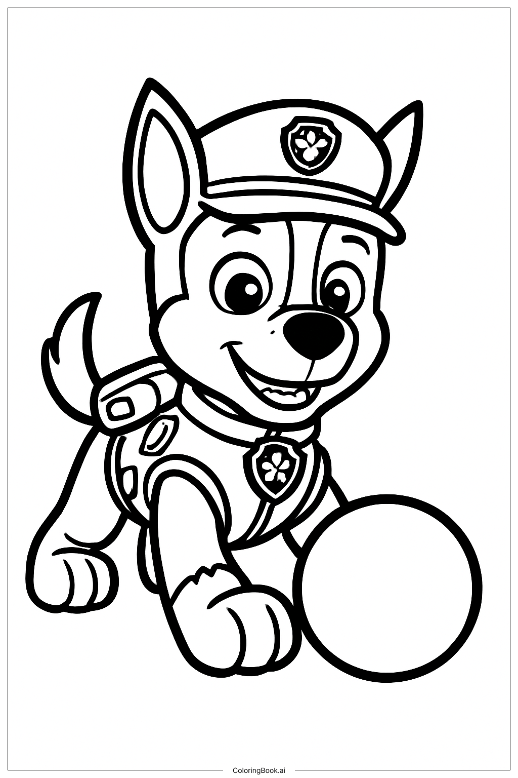 Chase Paw Patrol Với Quả Bóng