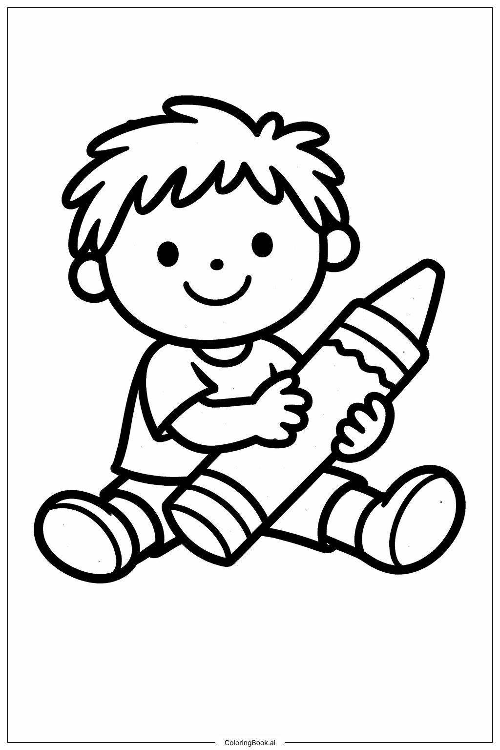  Page de coloriage Enfant dessinant avec des crayons Mois de l'histoire des Noirs 