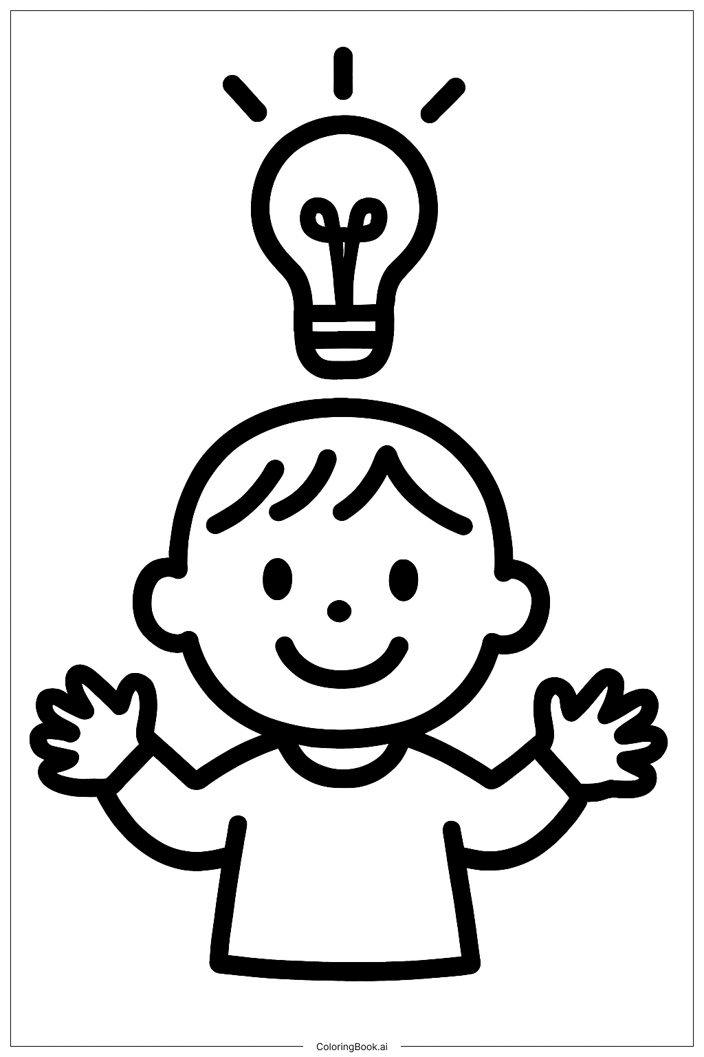 Child Epiphany Moment Coloring Page