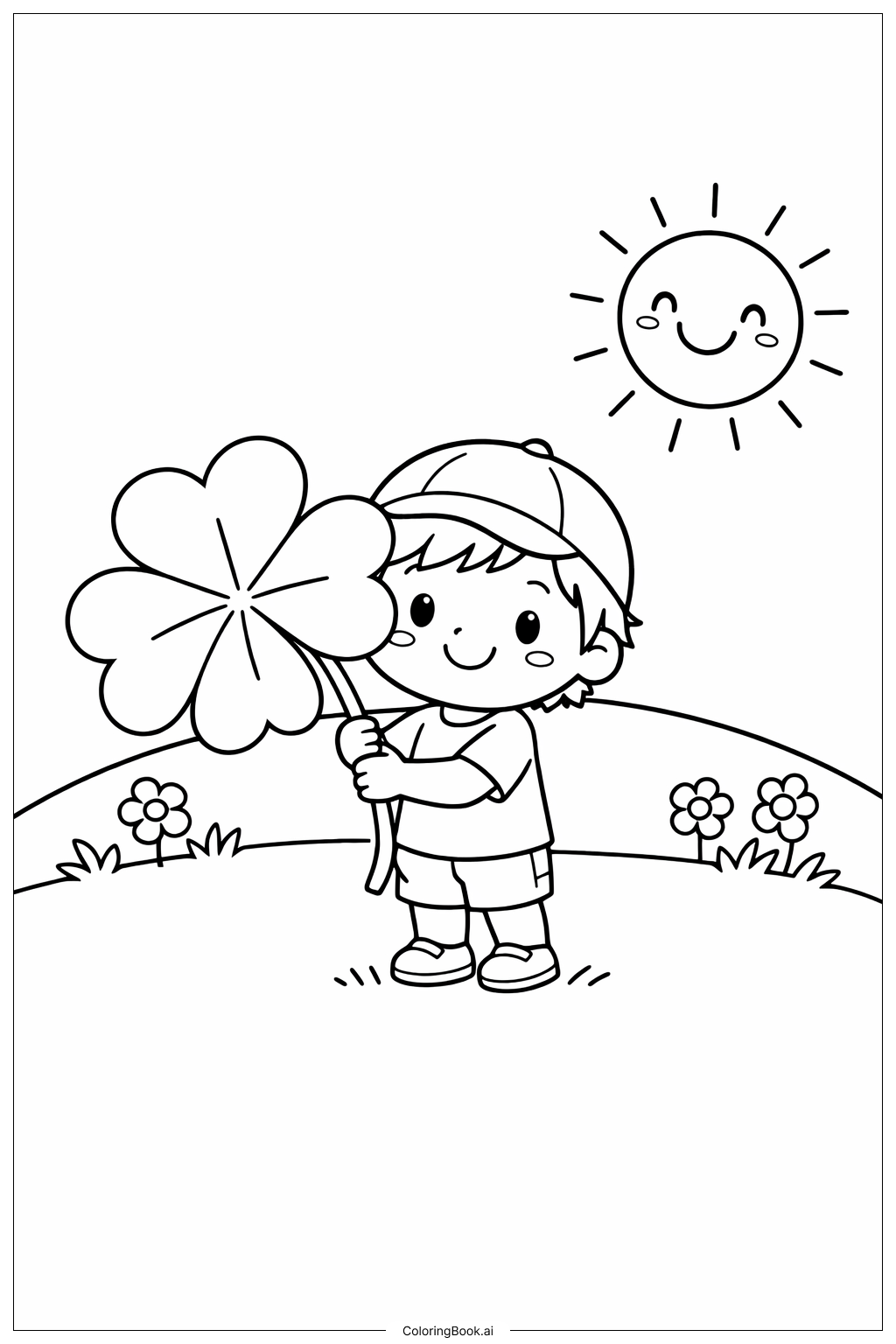 Đứa trẻ với cỏ ba lá