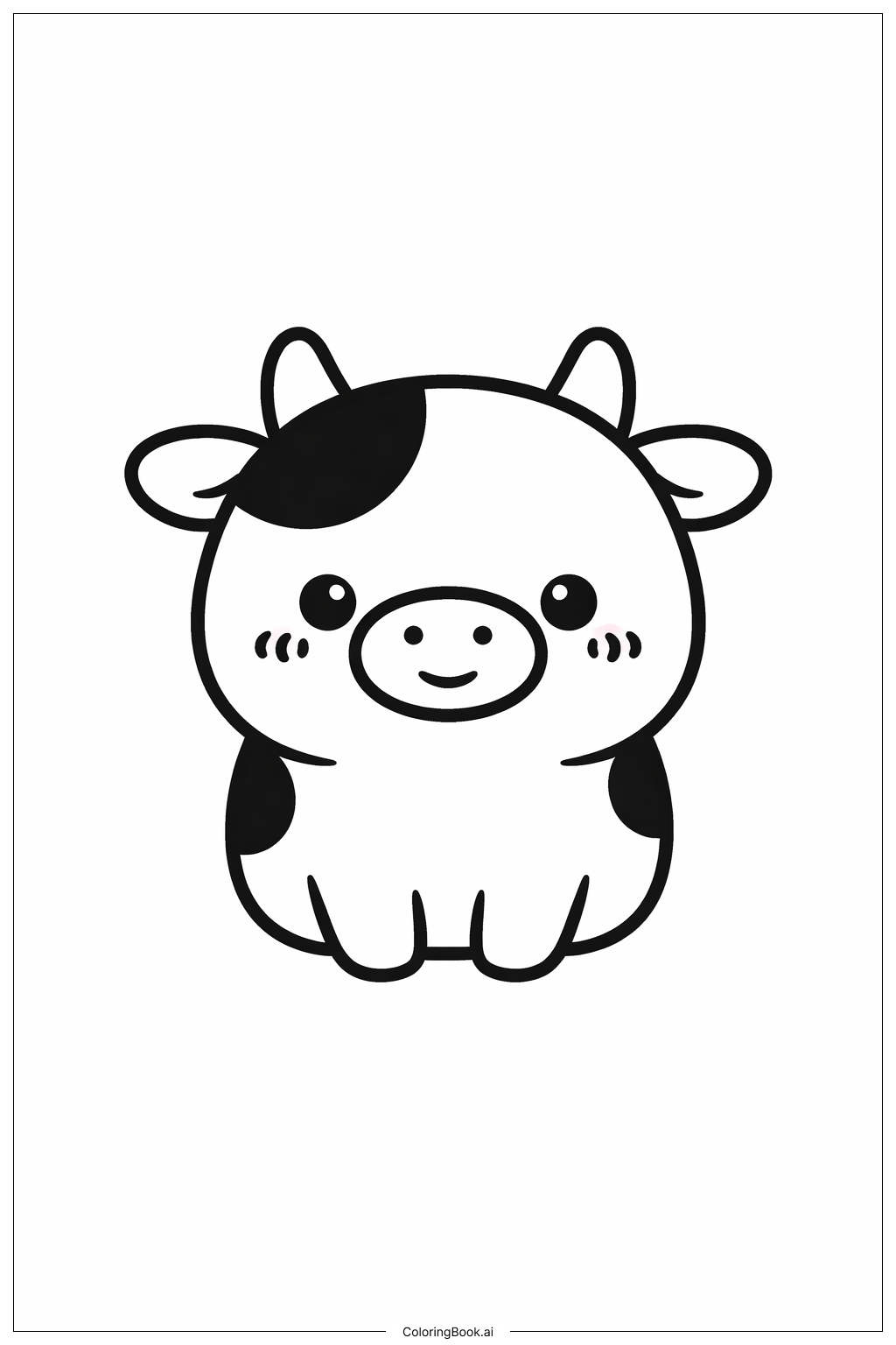  Page de coloriage Icône mignonne du zodiaque du Nouvel An chinois 2026 