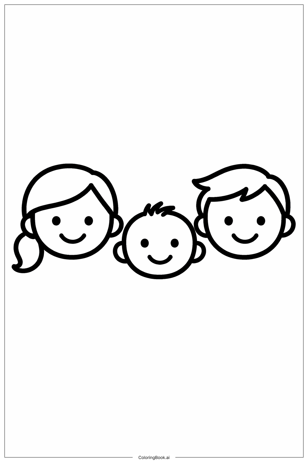  2026年春节幸福全家福填色页 