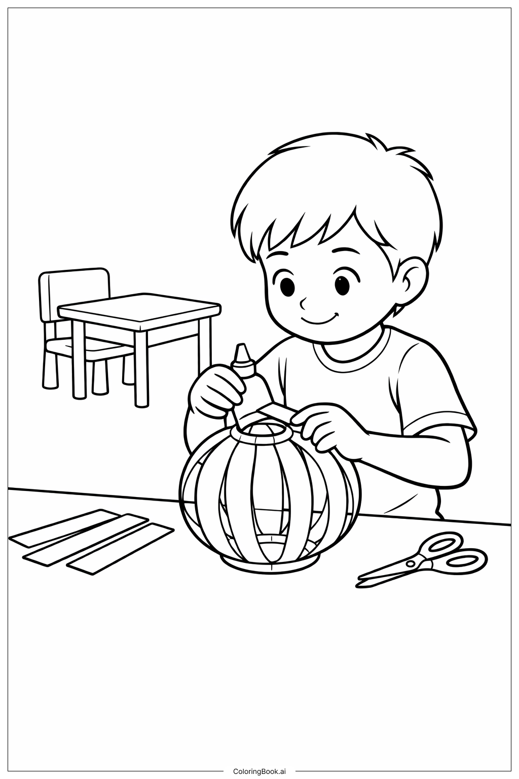  2026년 중국 설날 등불 만들기 색칠공부 페이지 