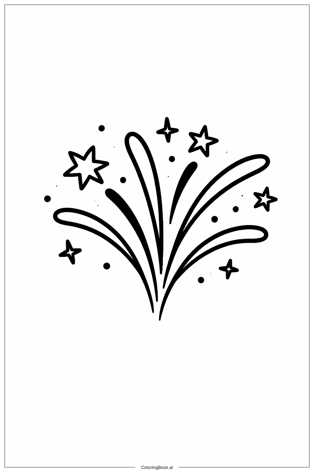 2026年春节小烟花填色页