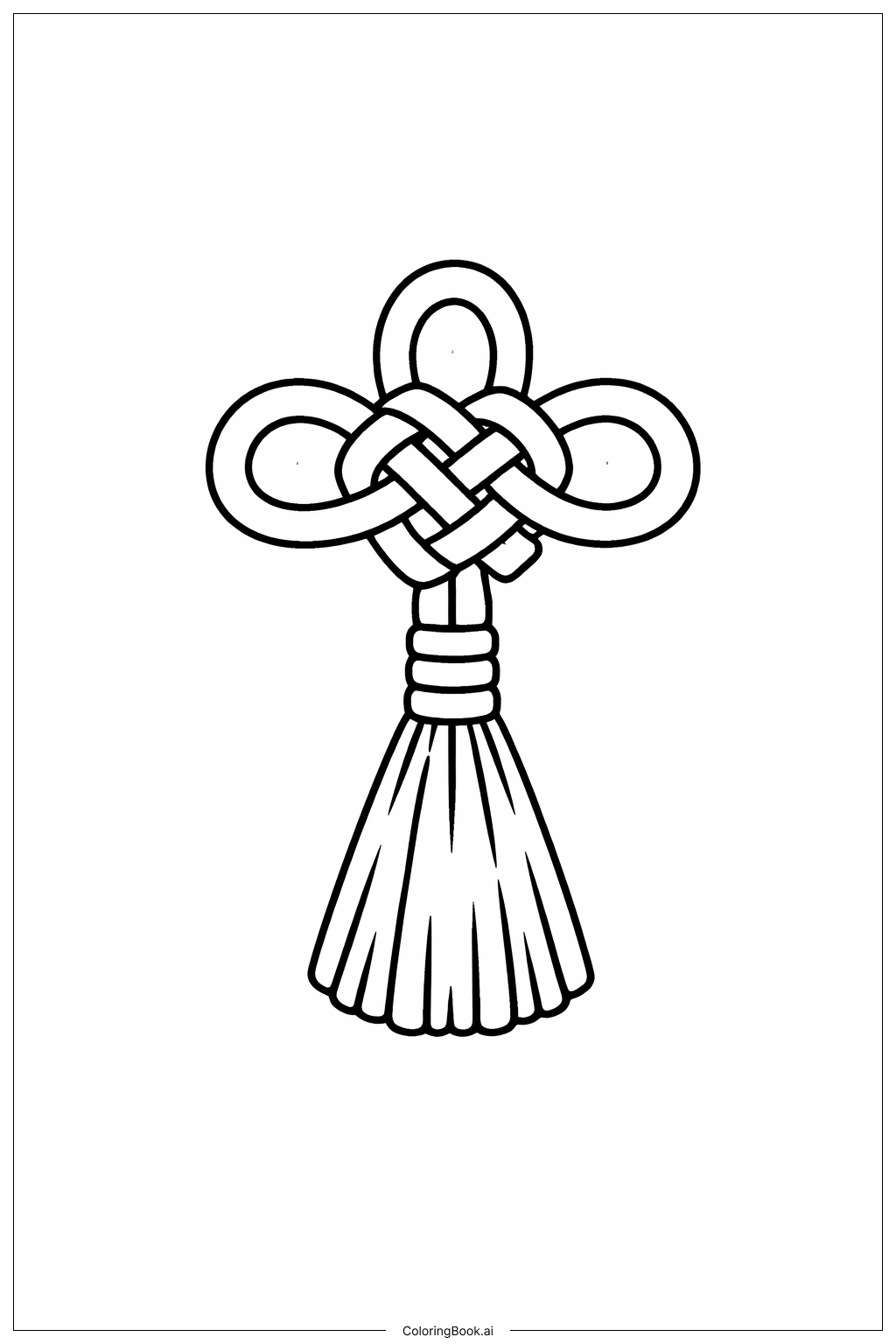  Page de coloriage Nœud porte-bonheur du Nouvel An chinois 2026 