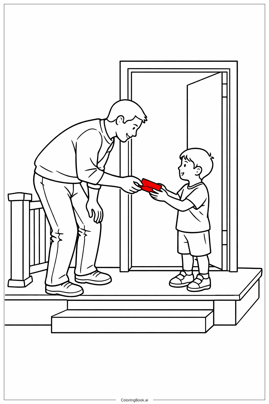  Trang tô màu Trao đổi Bao Lì Xì Tết Nguyên Đán 2026 