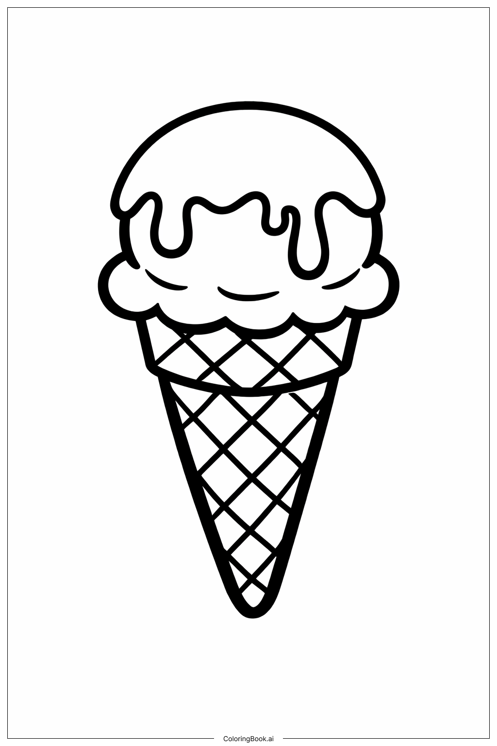 Cone de Sorvete de Chocolate