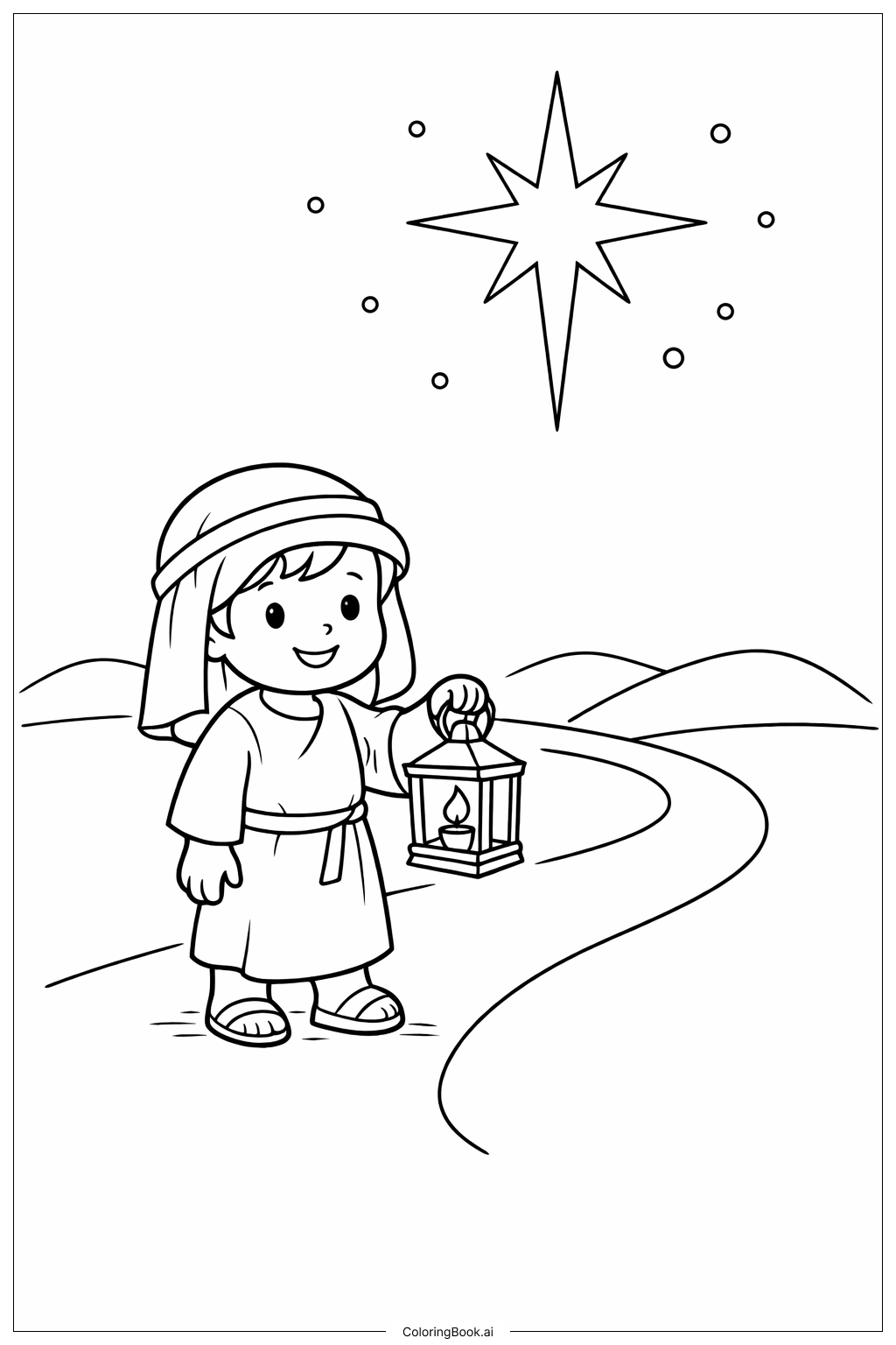 Enfant Chrétien avec Lanterne