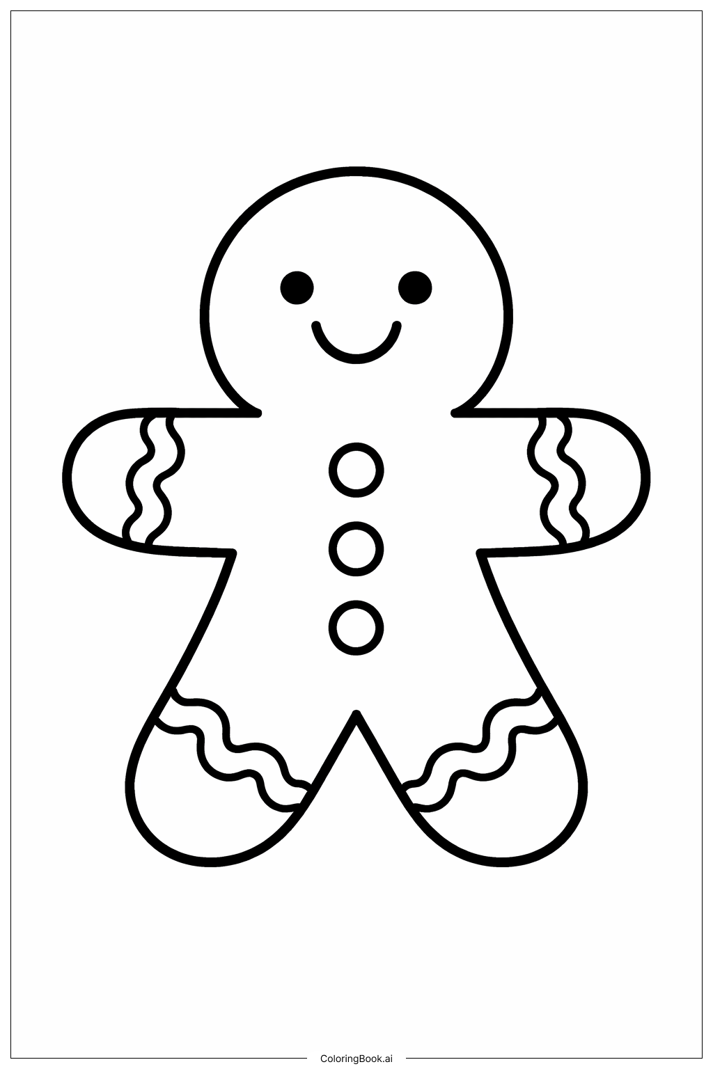  Christmas Gingerbread Man Coloring Page 