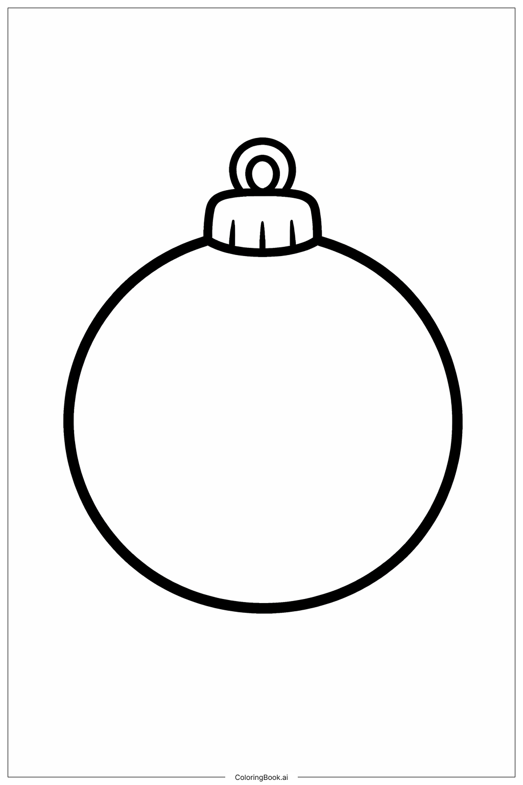 Page de coloriage Boule de décoration de Noël