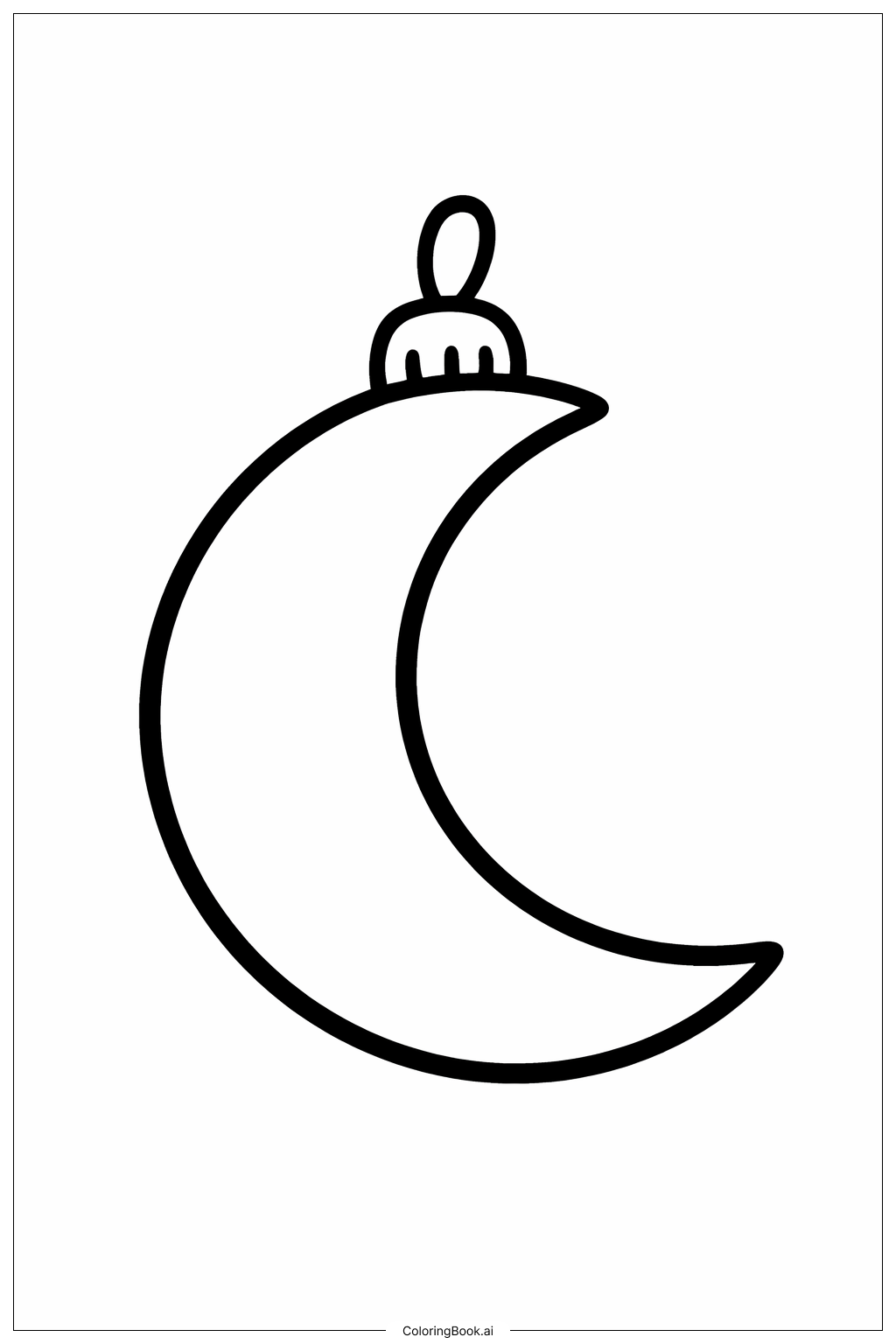  Página para colorir de Enfeite de Natal 