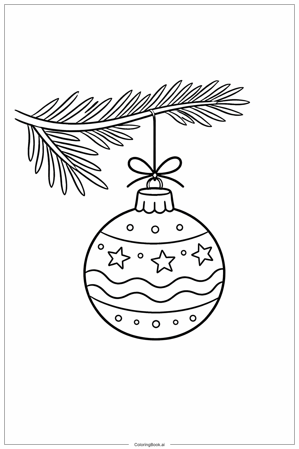  Page de coloriage Ornement de Noël 