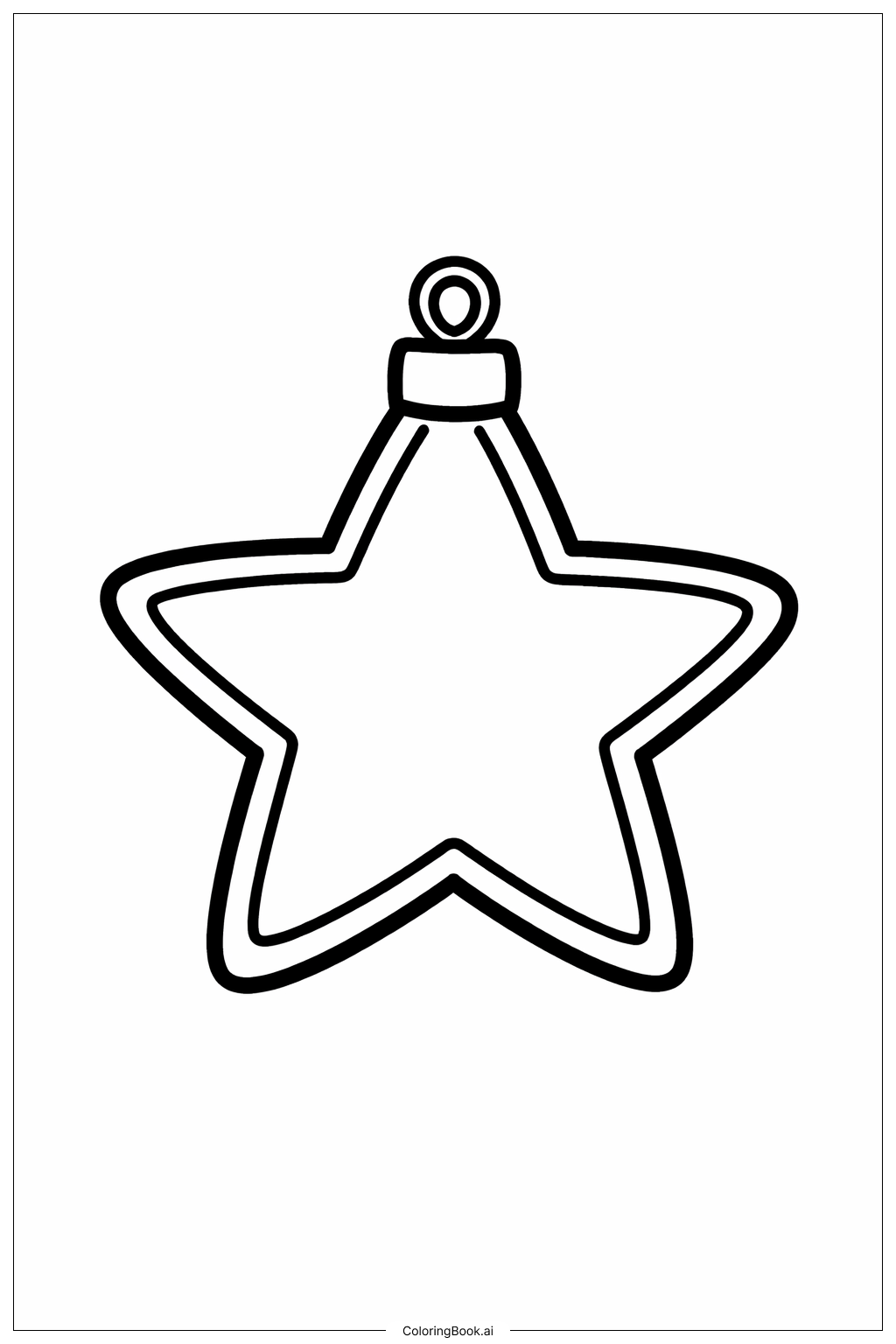 Page de coloriage Ornement de Noël en forme d'étoile