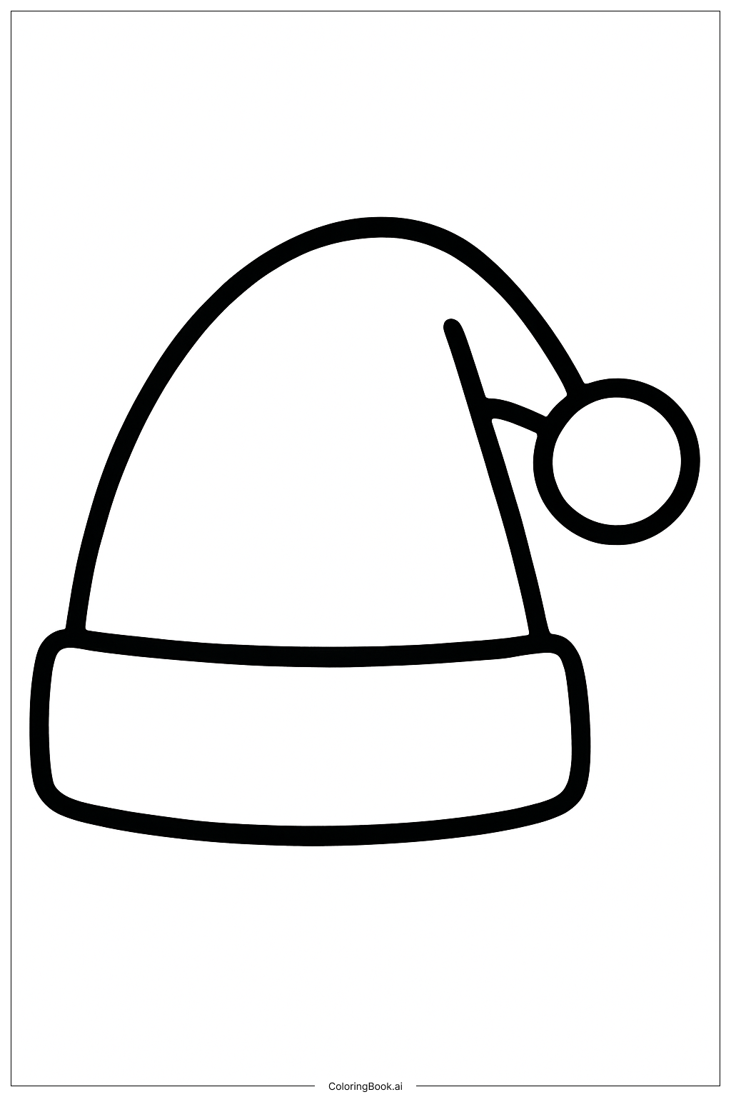  Christmas Santa Hat Coloring Page 