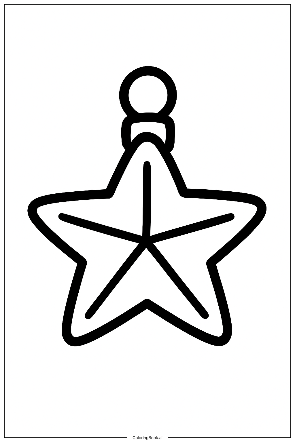  Christmas Star Ornament Coloring Page 