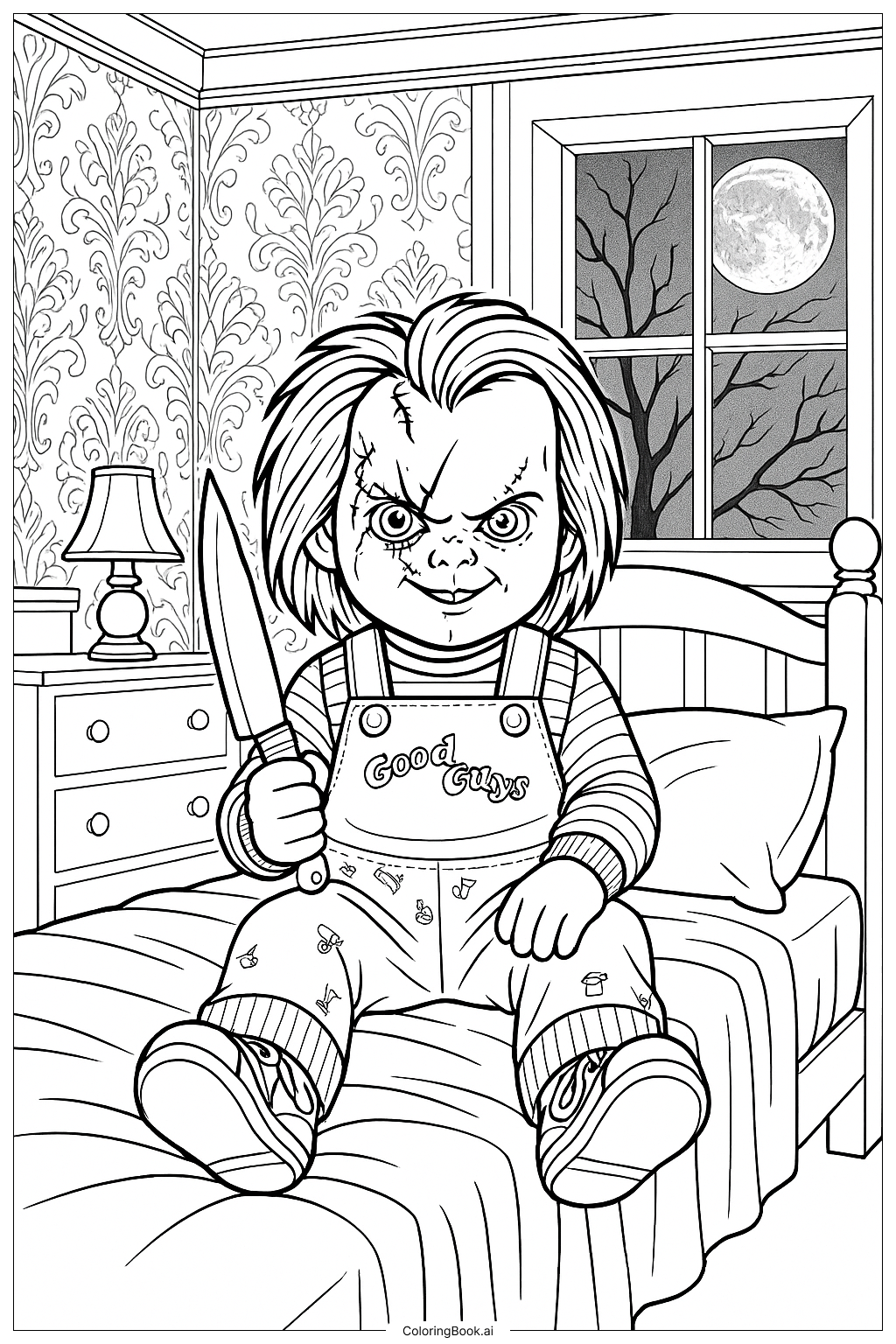  Trang tô màu Chucky 