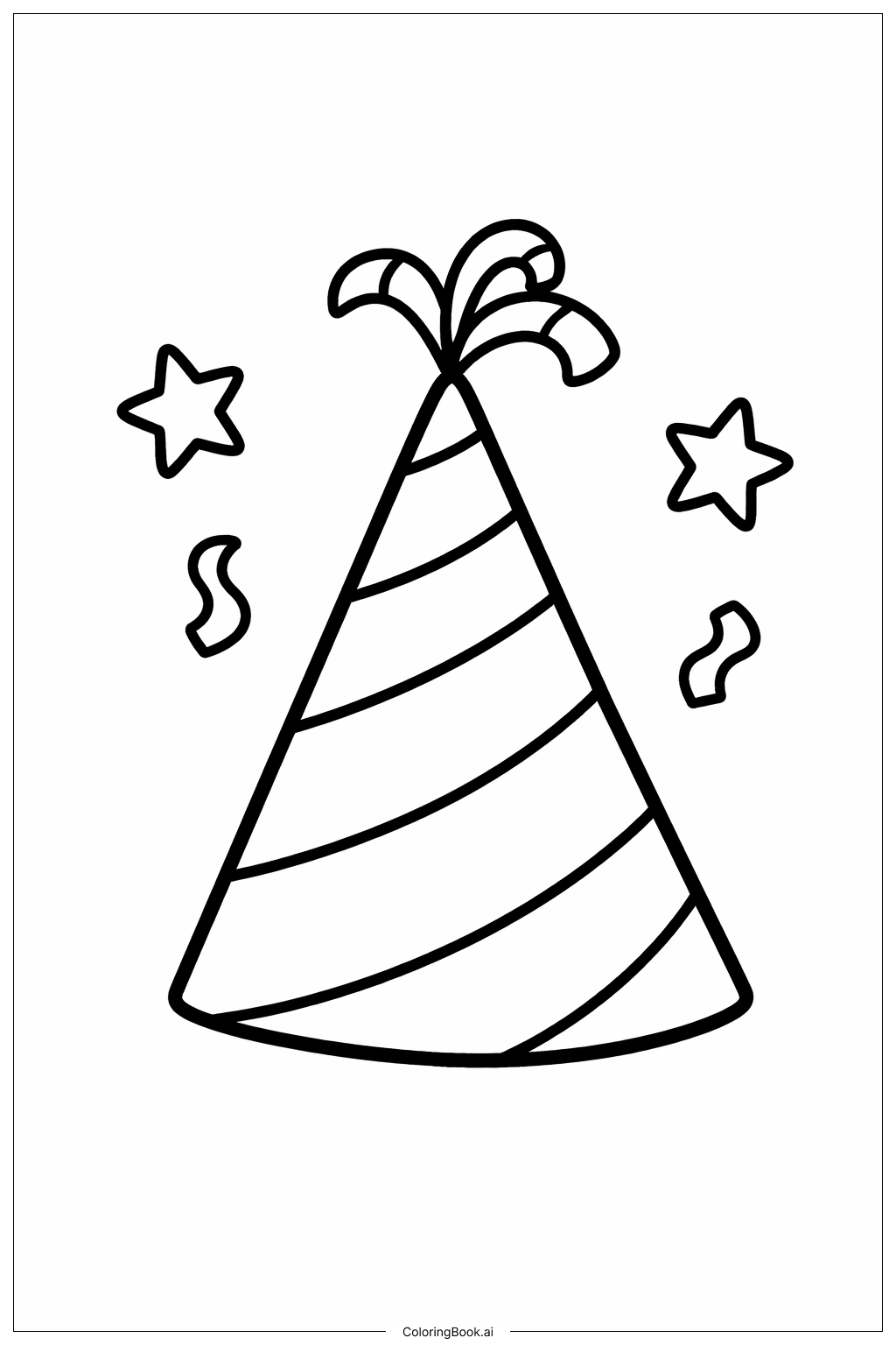  五月五日节庆帽填色页 