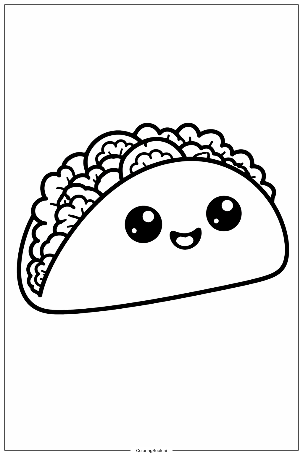  快乐五·五墨西哥玉米饼填色页 