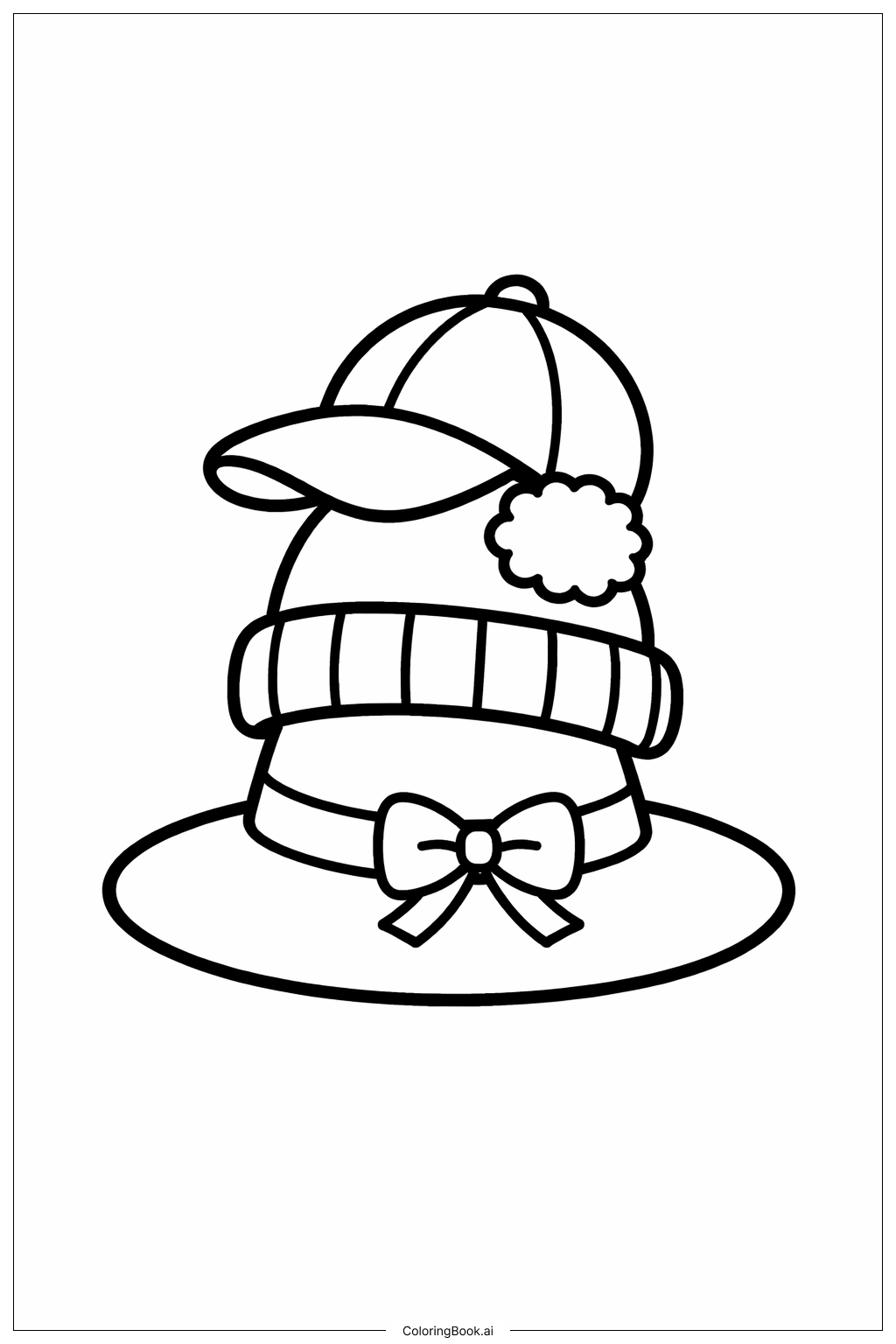  五月五日帽子堆填色页 