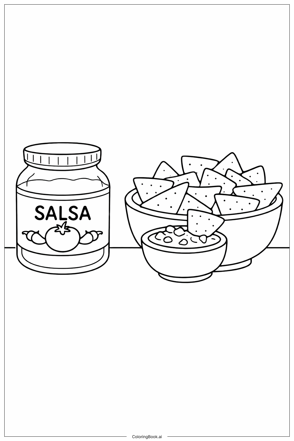  신코 데 마요 살사 병 색칠공부 페이지 