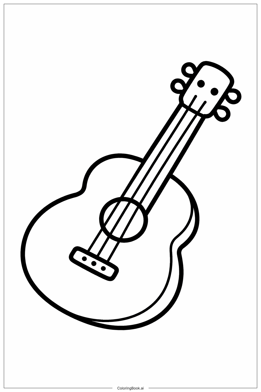  五·五简单吉他填色页 