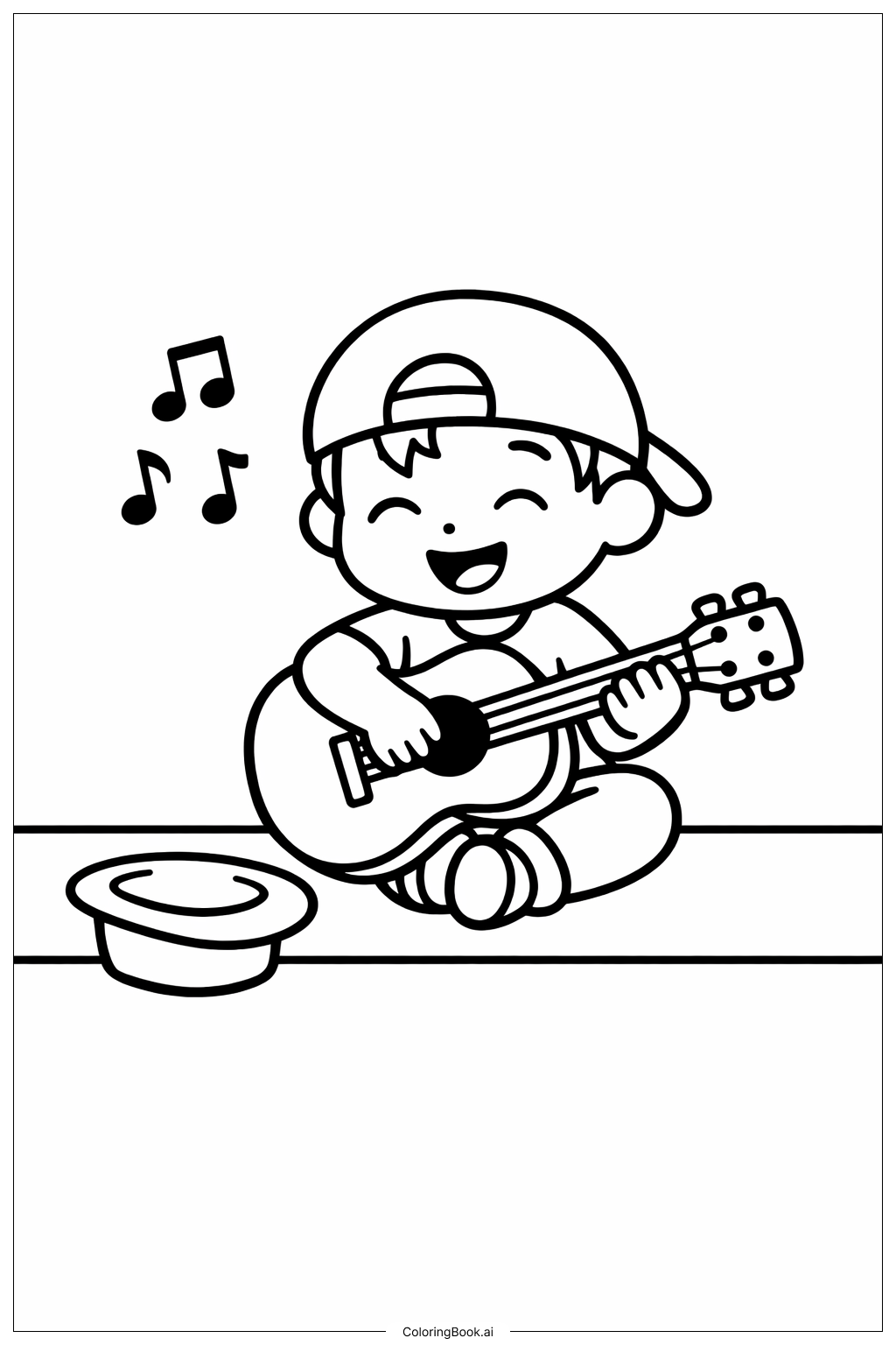  신코 데 마요 거리 음악가 색칠공부 페이지 