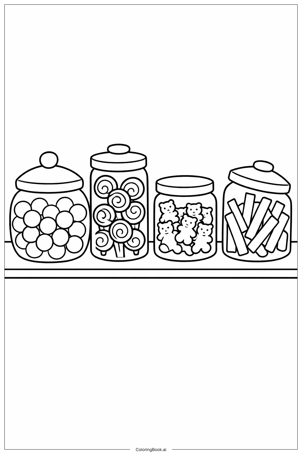  신코 데 마요 과자 가판대 색칠공부 페이지 