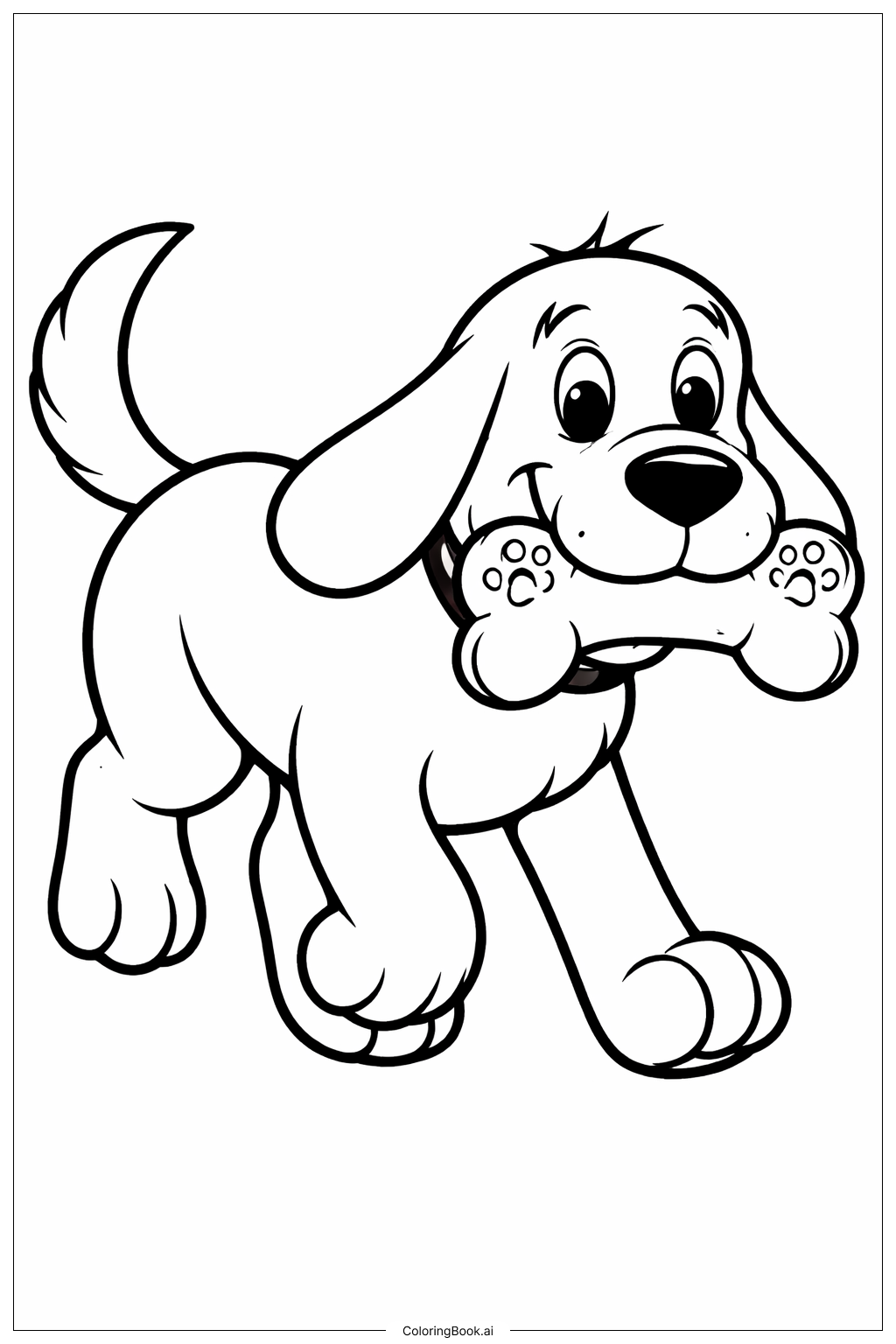  Clifford The Big Red Dog Carrying Toy Coloring Page 
