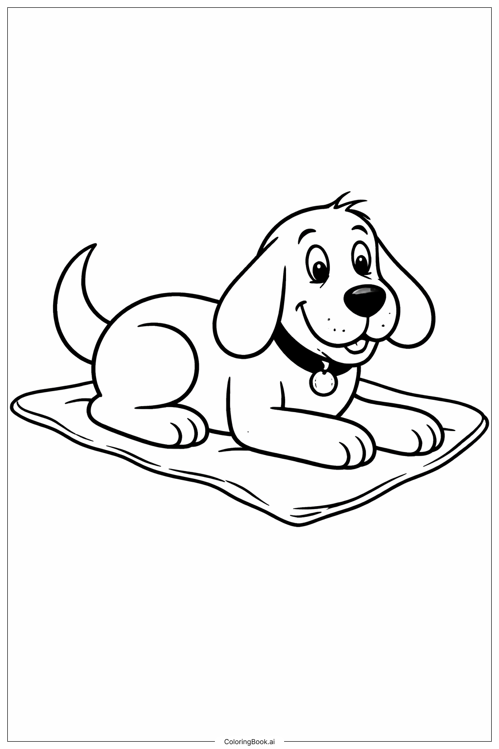  Clifford The Big Red Dog On Blanket Coloring Page 