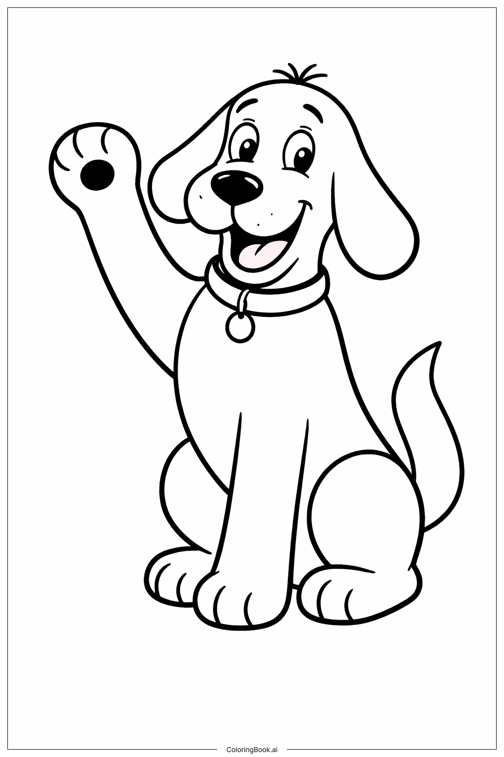  Clifford The Big Red Dog Paw Up Coloring Page 