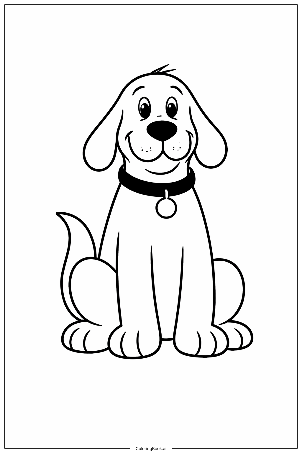  Clifford The Big Red Dog Sitting Coloring Page 