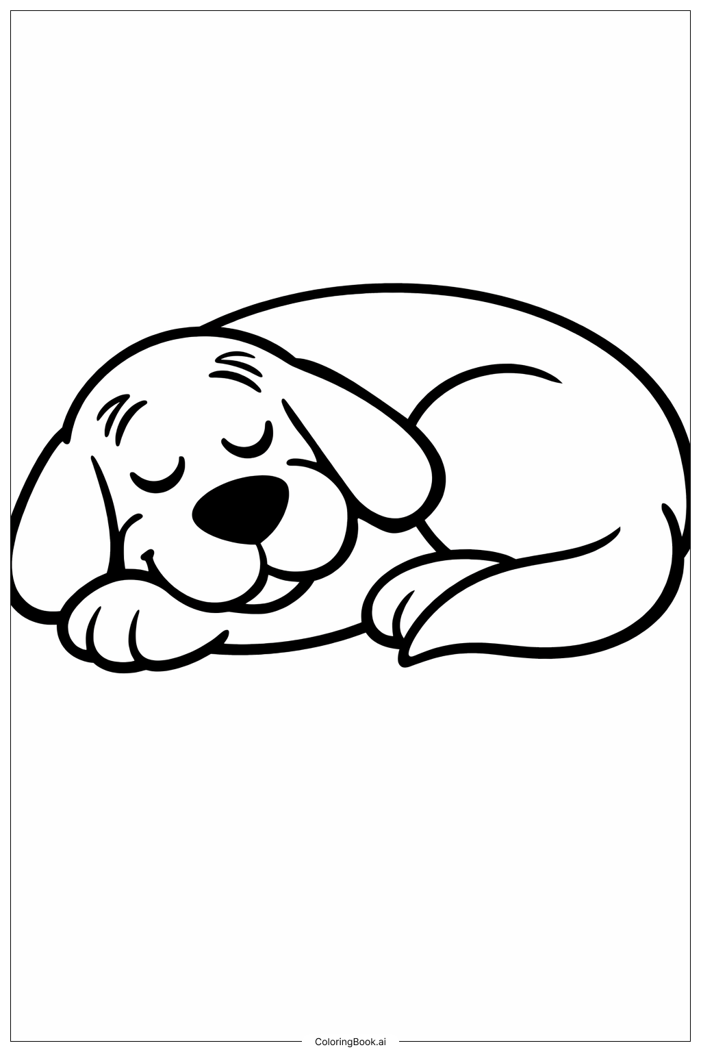  Clifford The Big Red Dog Sleeping Coloring Page 