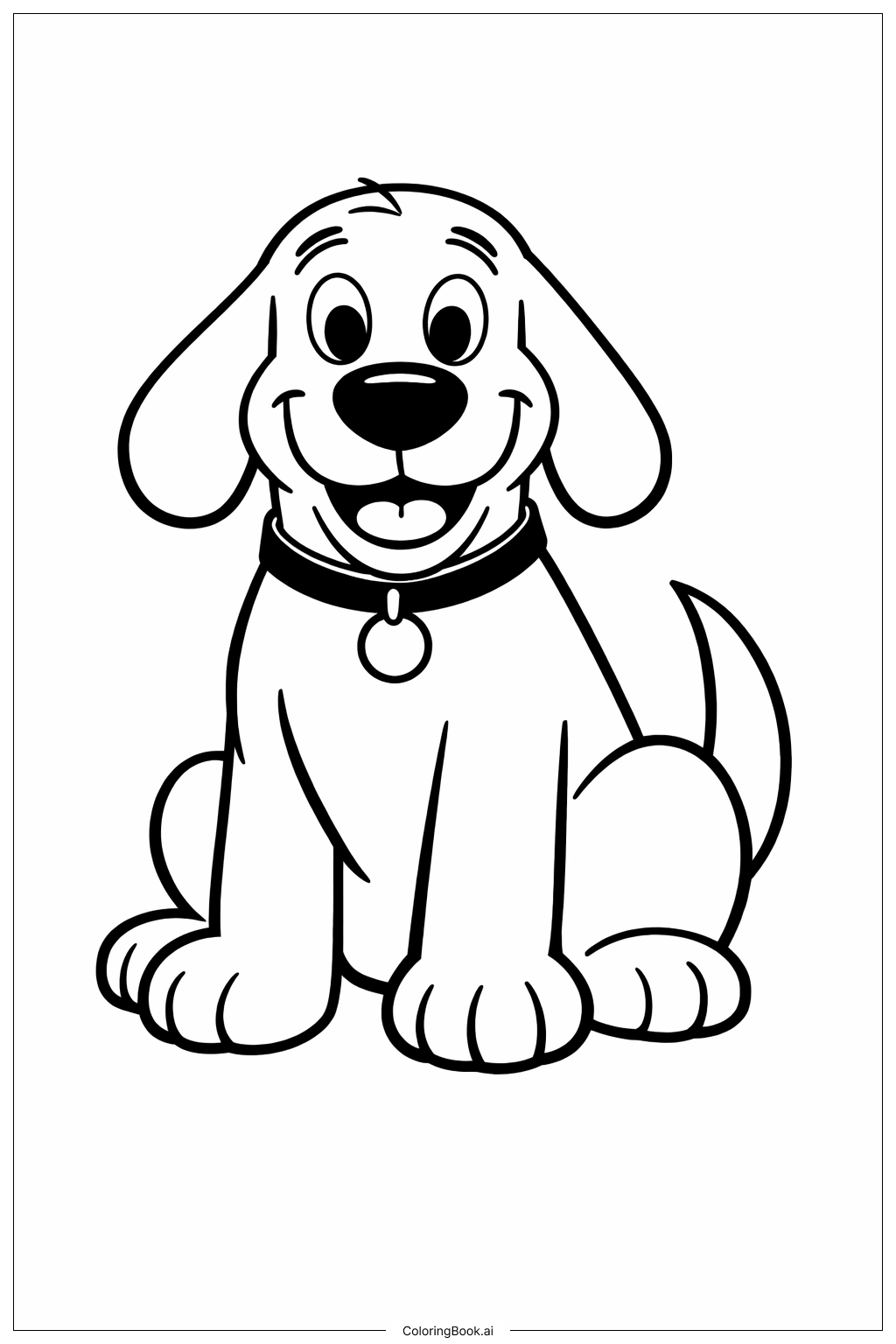  Clifford The Big Red Dog Smiling Coloring Page 