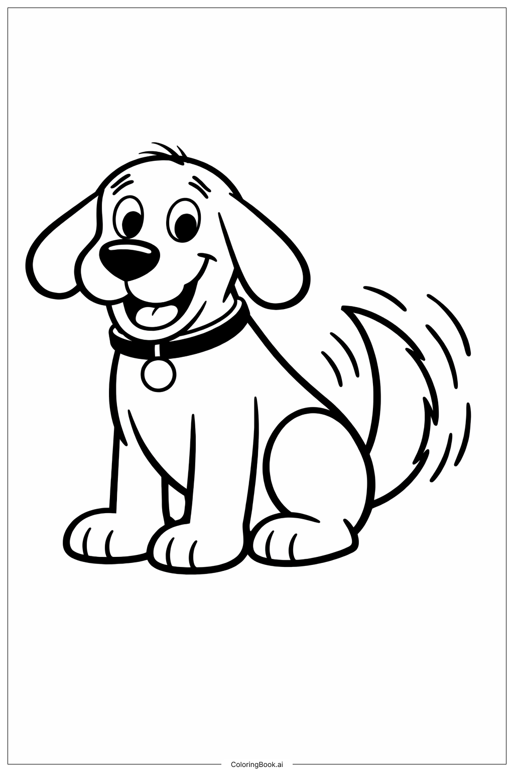  Clifford The Big Red Dog Wagging Tail Coloring Page 
