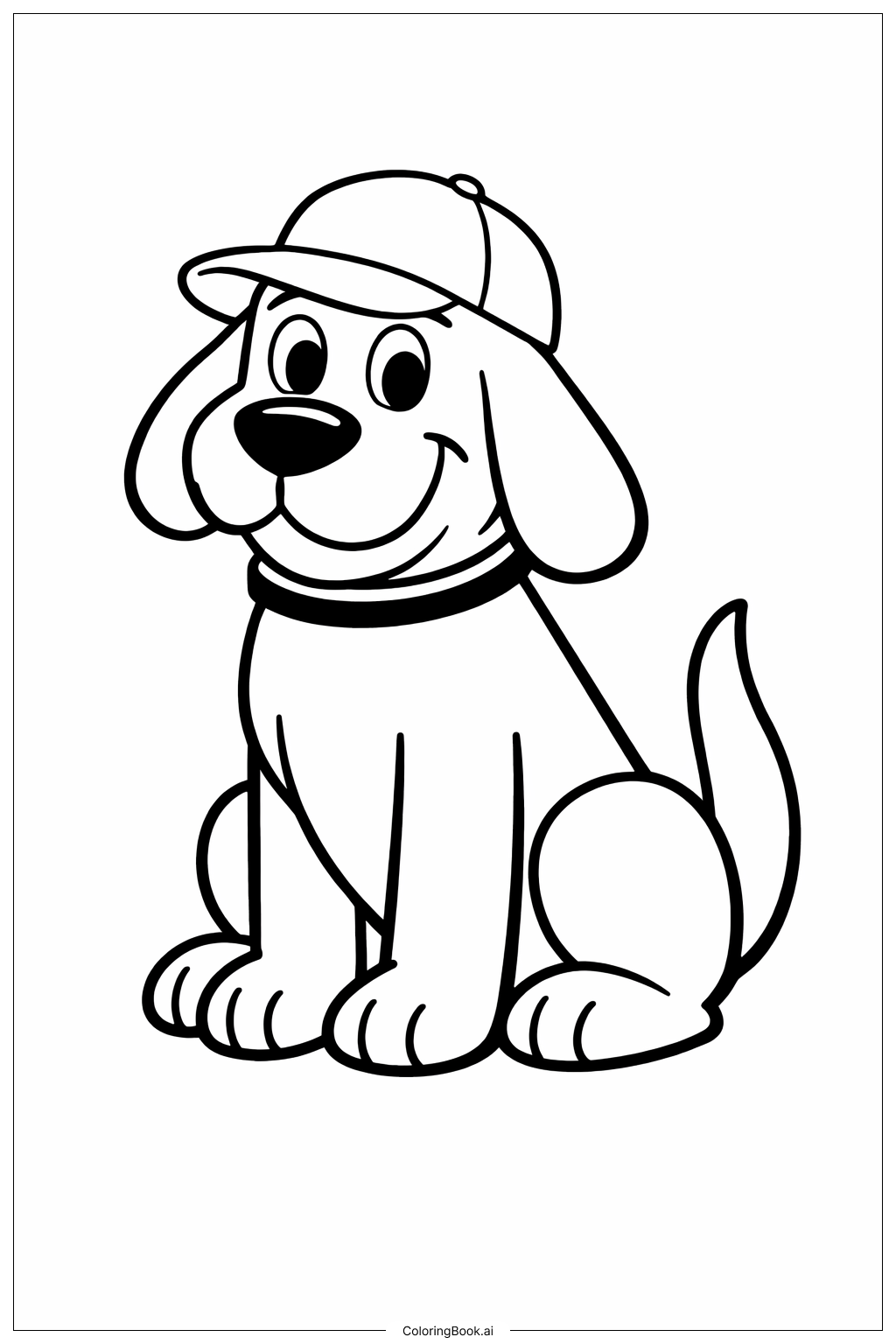  Clifford The Big Red Dog Wearing Hat Coloring Page 