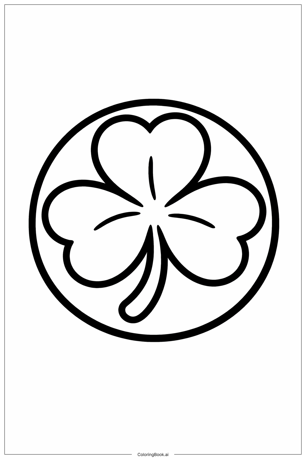 Página para colorear de Bola de Trébol