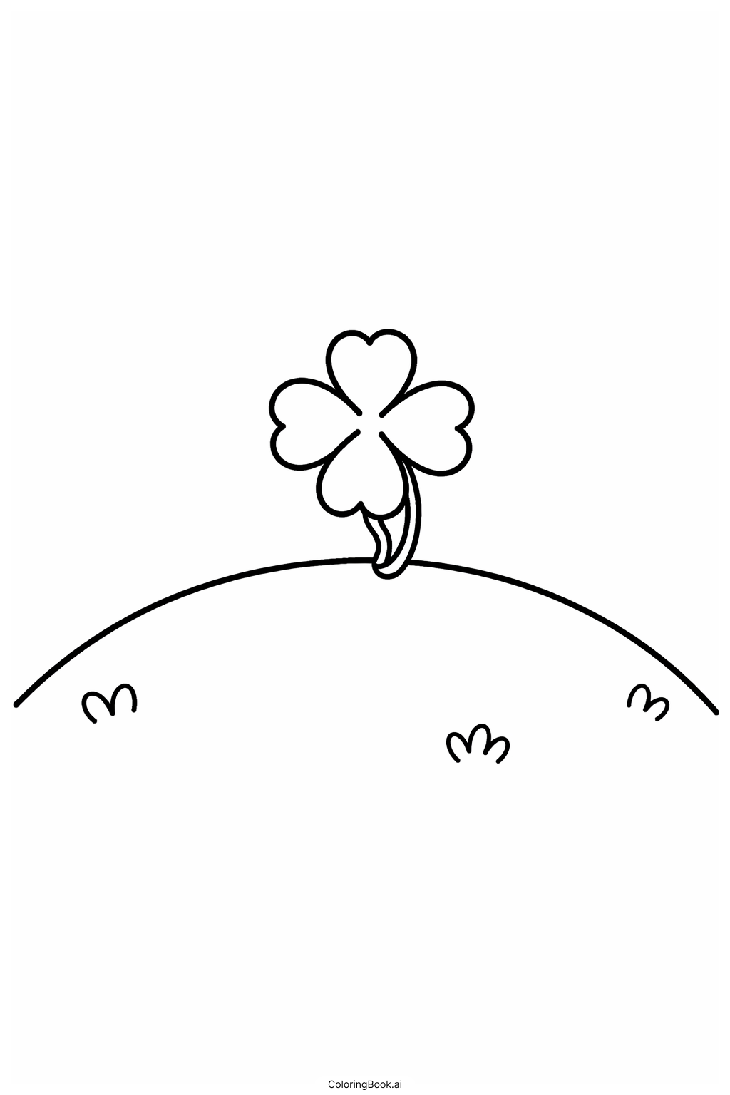  クローバーの塗り絵ページ 