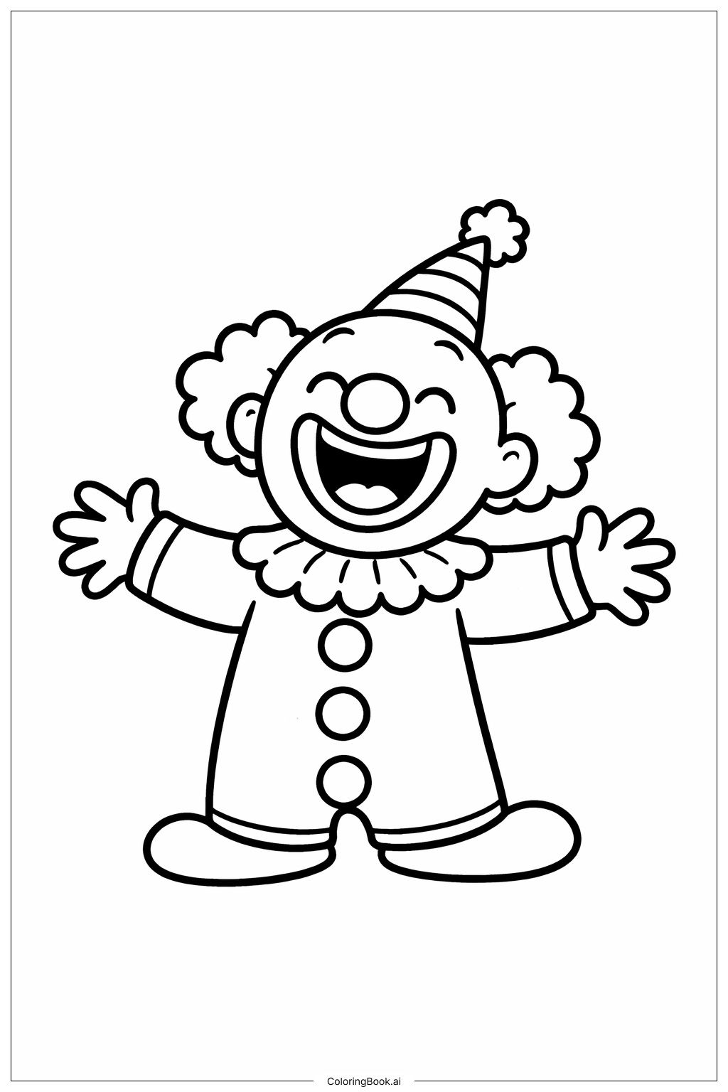  Clown Coloring Page 