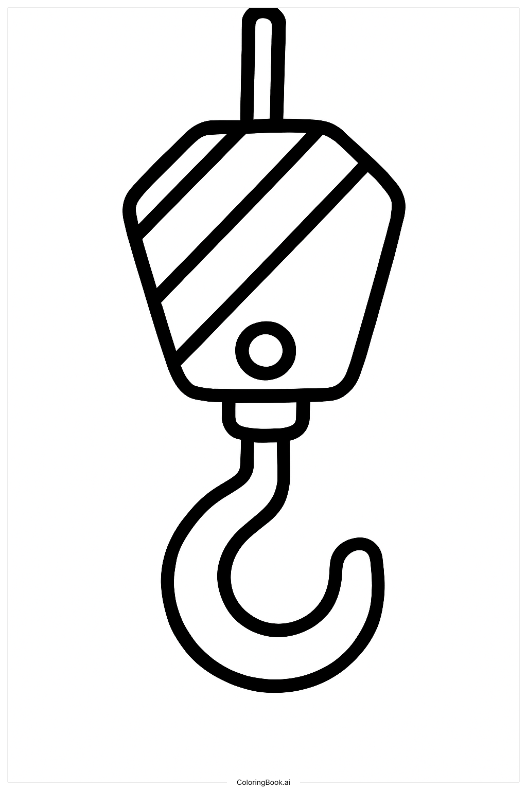 Crochet de grue de chantier