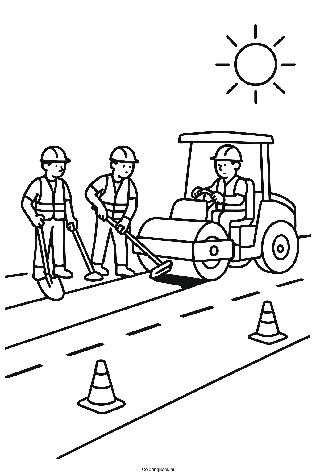  Straßenbaumannschaft Ausmalseite 