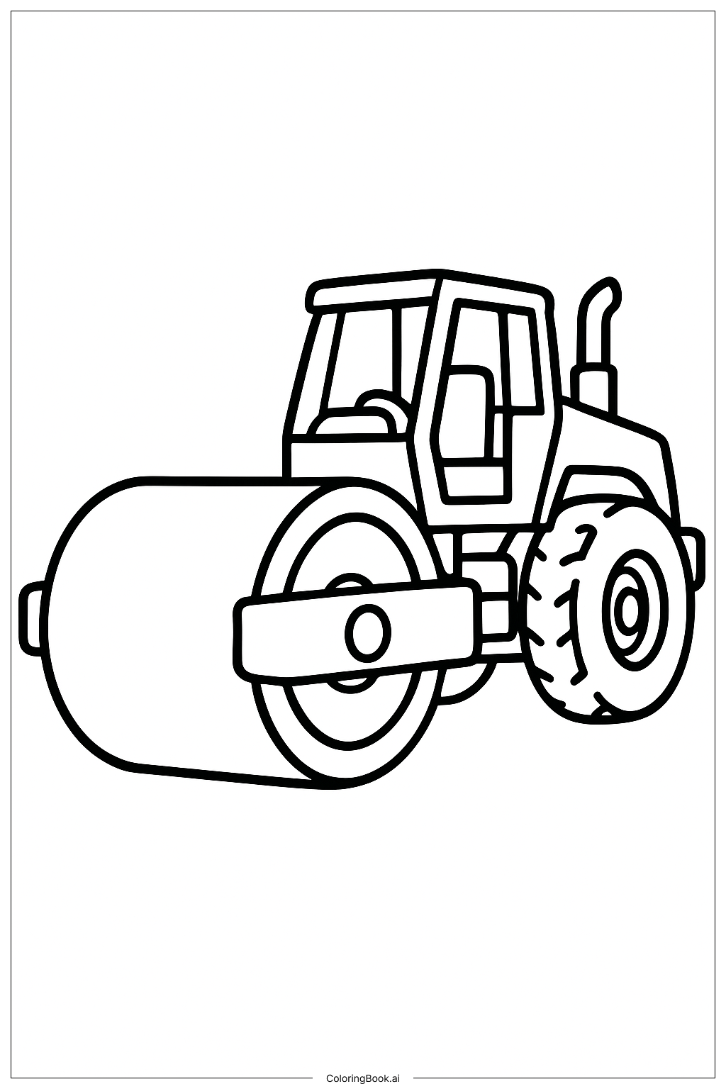  Baumaschinenwalze Ausmalseite 