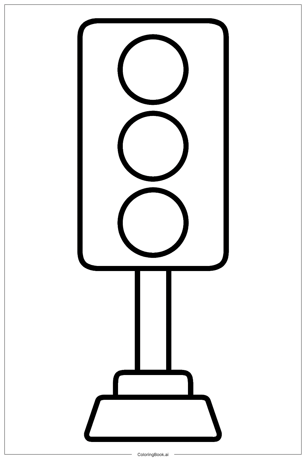  Baustellen-Ampel Ausmalseite 