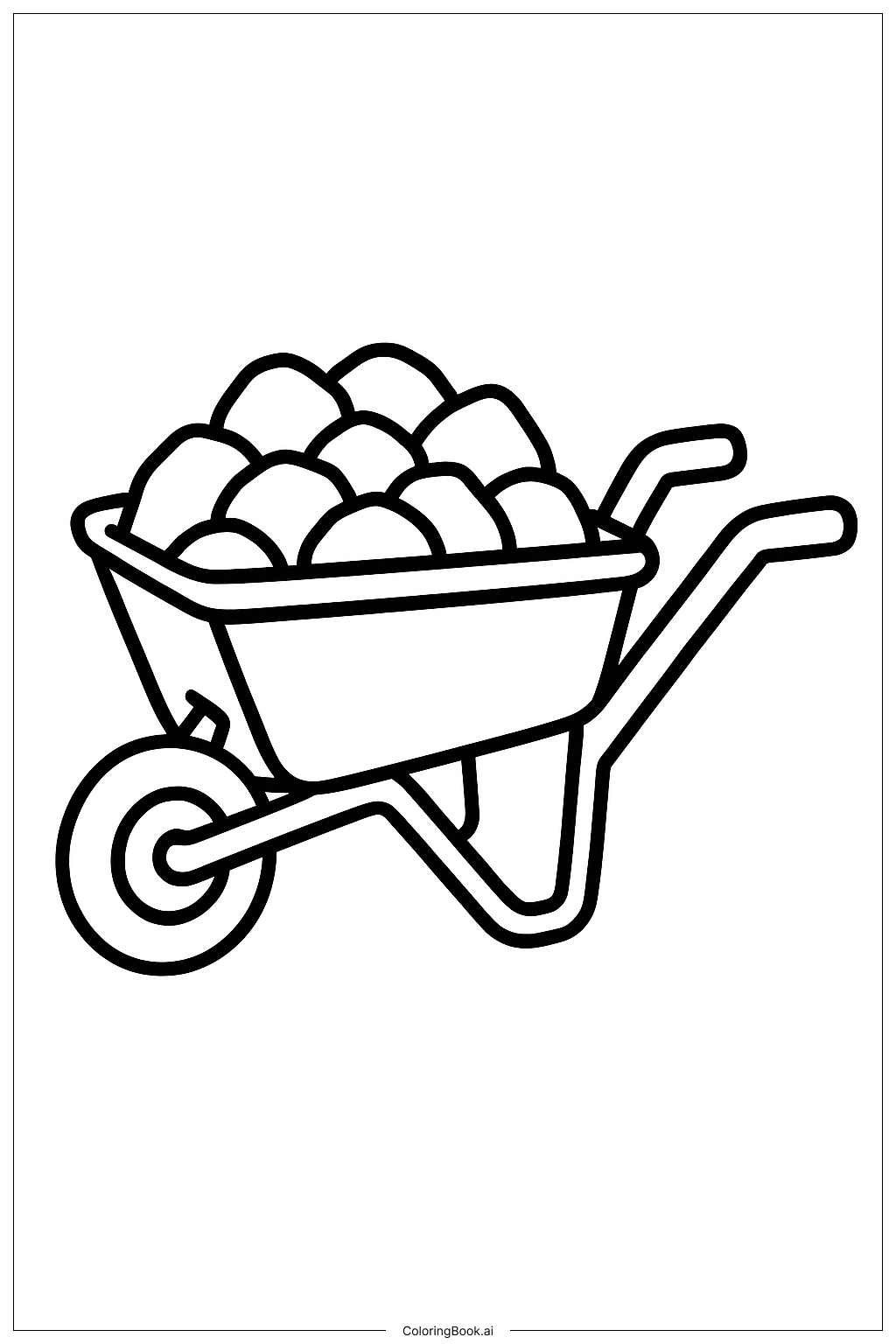  Bauschubkarre Ausmalseite 