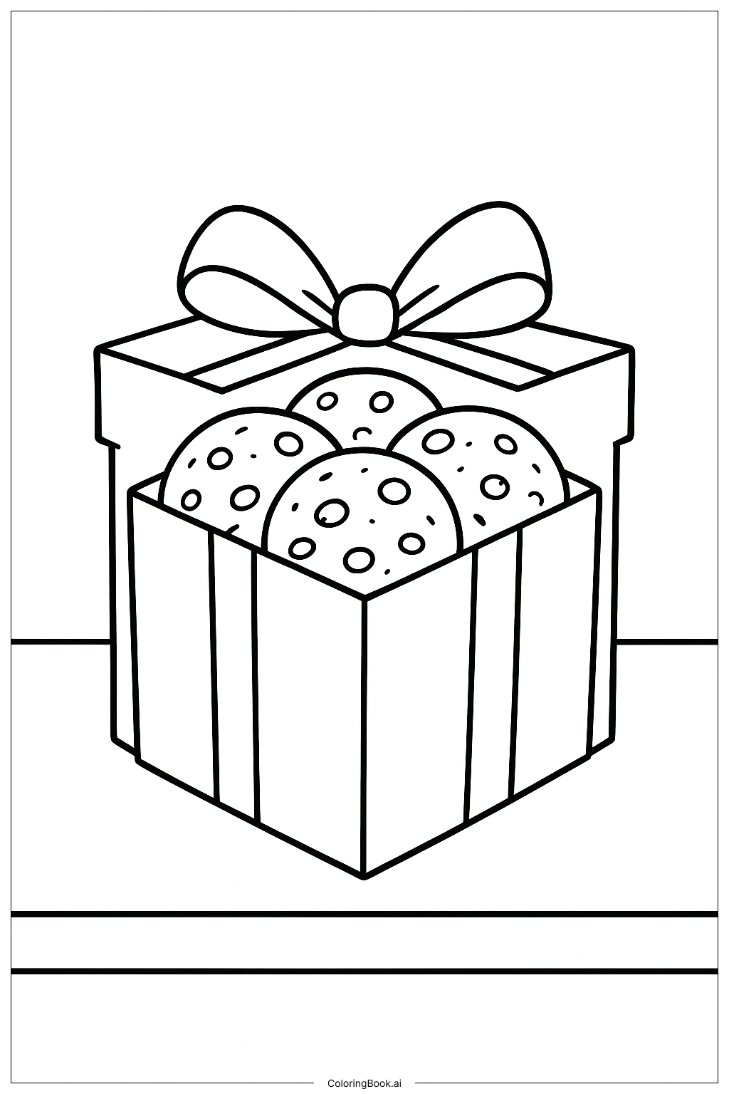 饼干礼盒填色页