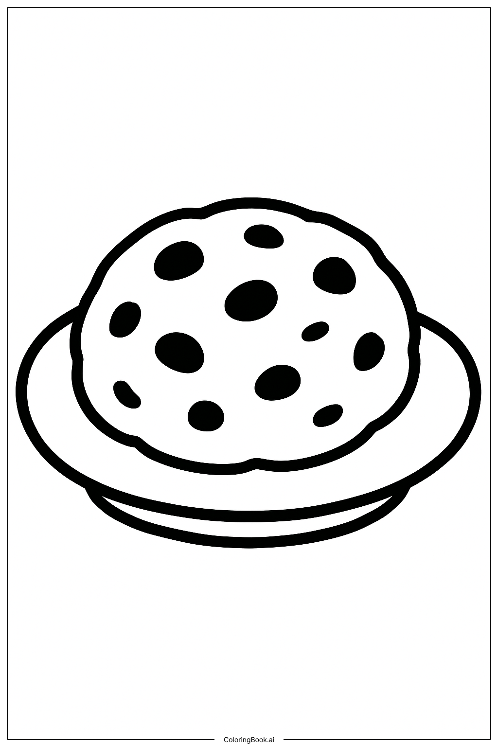 盤子上的餅乾著色頁