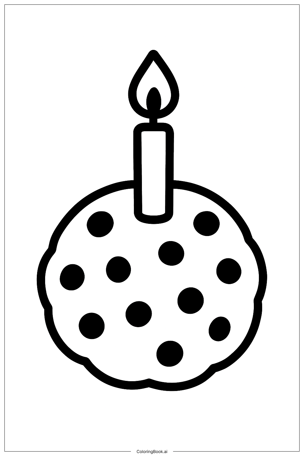 ろうそく付きクッキー