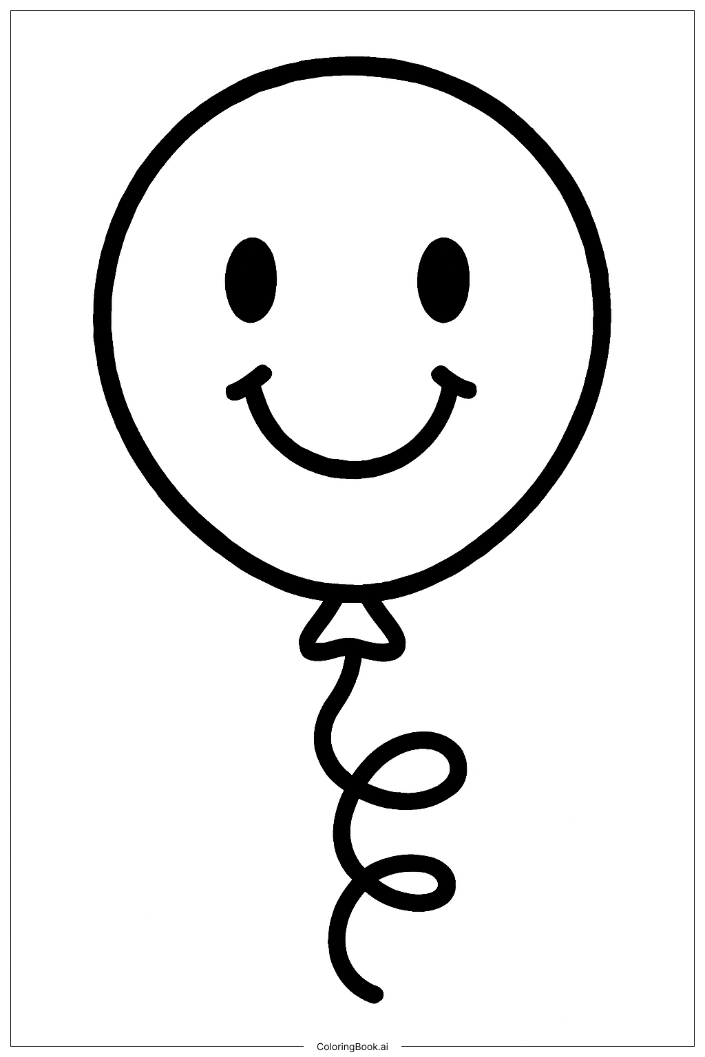  酷炫气球朋友填色页 