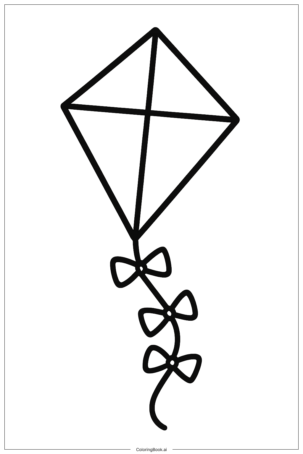  酷炫的放风筝填色页 