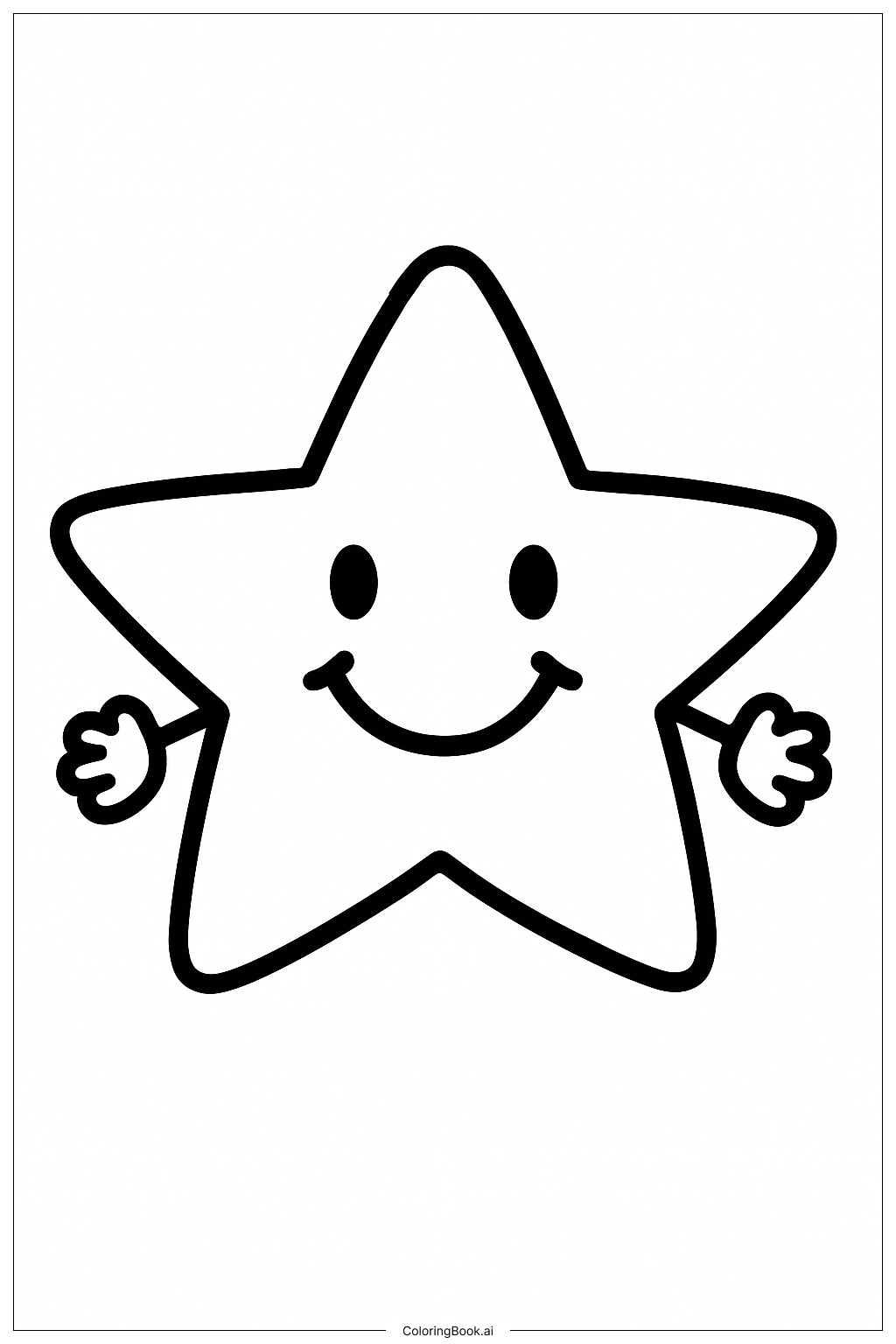  酷炫星星伙伴填色页 