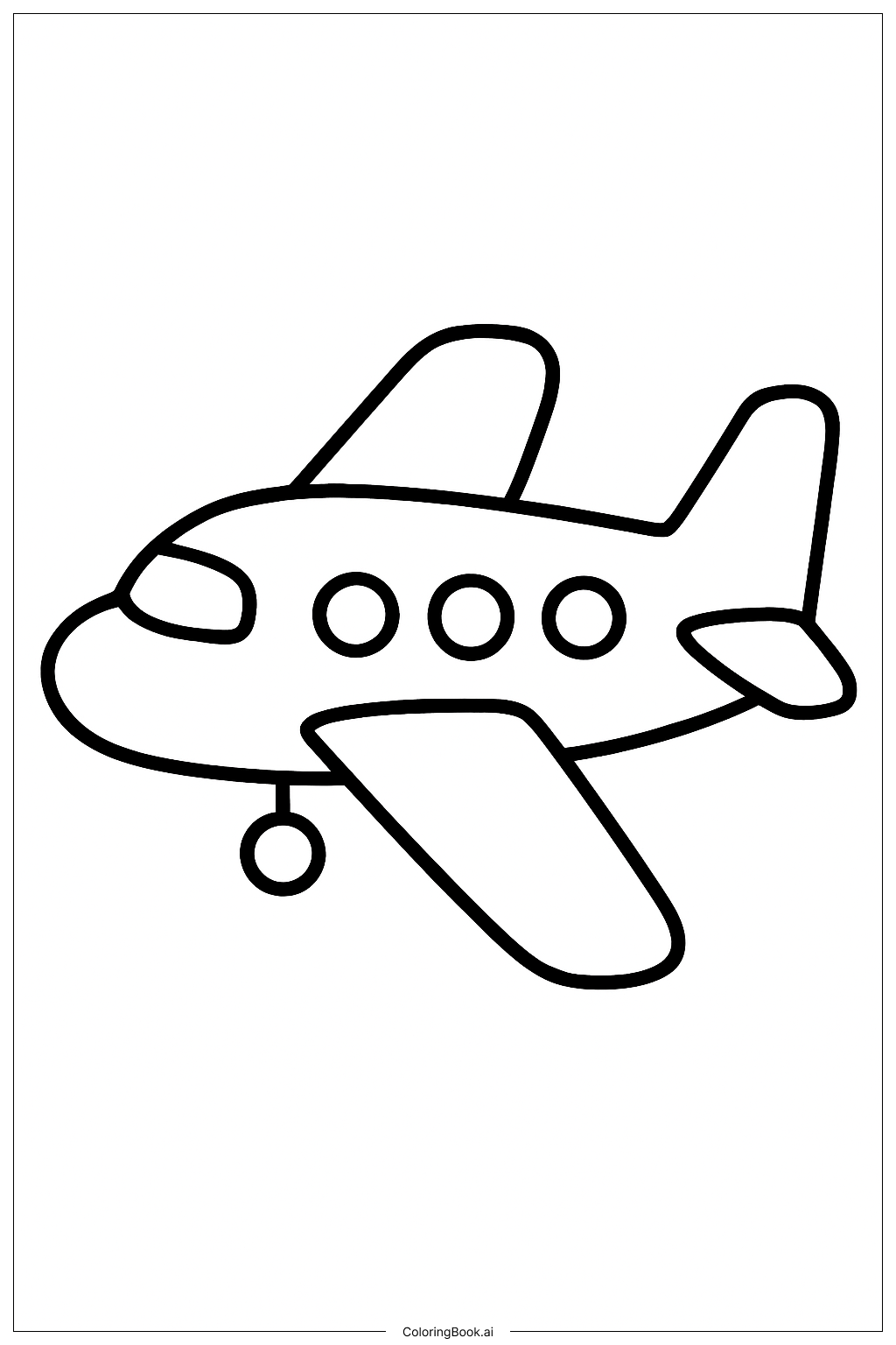  酷炫小飞机填色页 